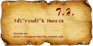 Törzsök Henrik névjegykártya