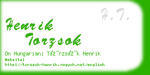 henrik torzsok business card